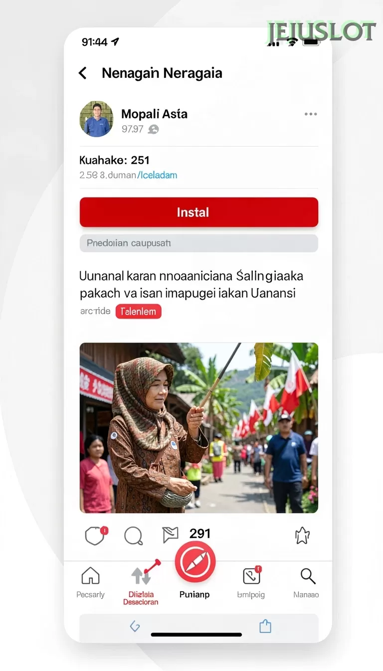 Cuplikan layar menu unduhan jejuslot untuk perangkat Android